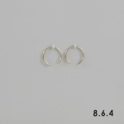 8.6.4 - Extra Small Open Hoops in Sterling Silver