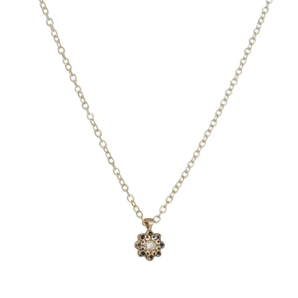 Adel Chefridi - Moonflower Pendant with Sapphire and Diamond