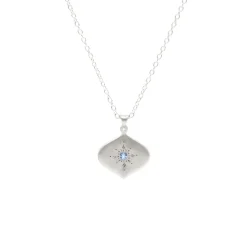 Adel Chefridi - North Star Necklace with Aquamarine Sterling