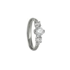 Adel Chefridi - Three Diamond Rosebud Ring