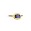 Ananda Khalsa - Blue Sapphire Oval Bezel Ring