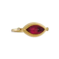 Ananda Khalsa - Rosecut Marquise Ruby Ring