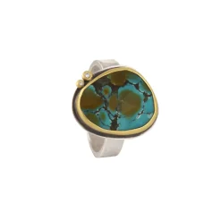 Ananda Khalsa - Rose-cut Turquoise Ring
