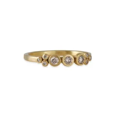 Ananda Khalsa - Three Champagne Diamond Bezel Ring
