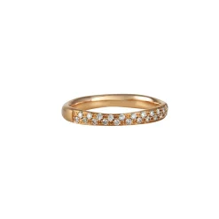 Anne Sportun - Narrow Half Pave Band in 14k Rose Gold
