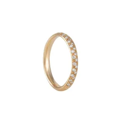 Anne Sportun - Narrow Half Pave Band in 14k Rose Gold