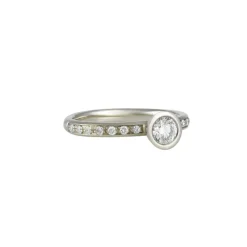 Anne Sportun - .25ct Diamond Pave Solitaire in 14k white gold