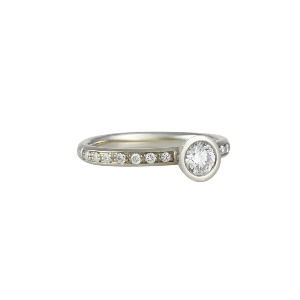 Anne Sportun - .25ct Diamond Pave Solitaire in 14k white gold