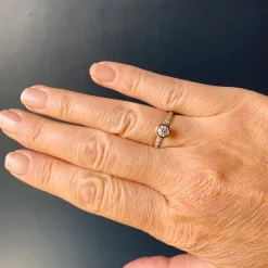 Anne Sportun - .25ct Diamond Pave Solitaire in 14k white gold