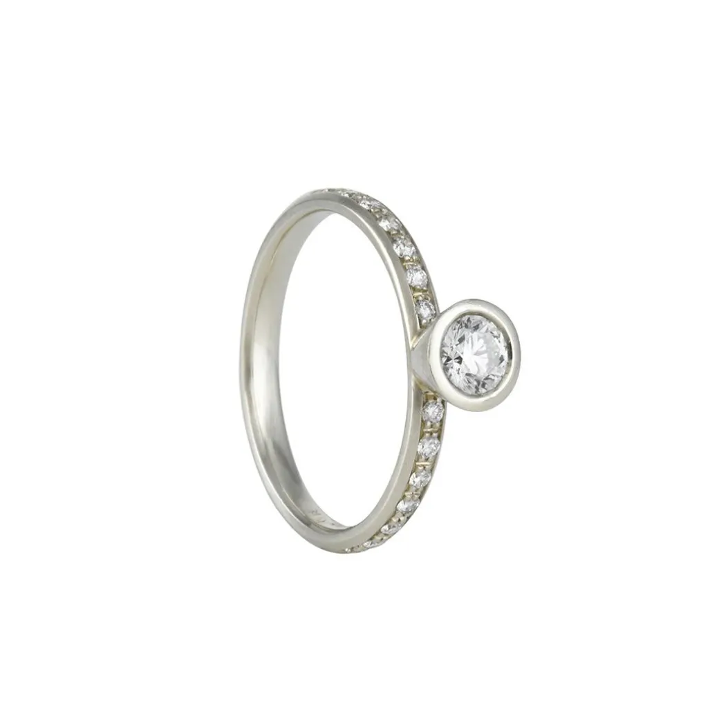 Anne Sportun - .25ct Diamond Pave Solitaire in 14k white gold