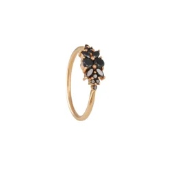 Artëmer - Black Diamond Flora Engagement Ring