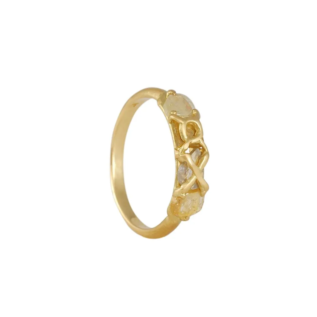 Atelier Narcé - "XO" Band with Rose Cut Diamond