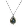 Austin Titus - Teardrop Rim Necklace in Green Kyanite
