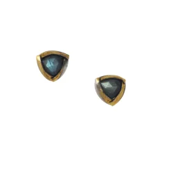 Austin Titus - Tri Fold Studs in Labradorite