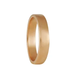 Black Barc - 4mm Squared Wedding band in 14K Rose Gold, Size 9
