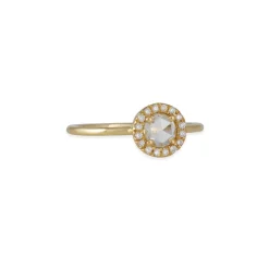 Blanca Monros Gomez - Small Rose Cut Diamond Halo Stacking Ring