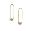 Carla Caruso - Medium Pearl Arch Earrings With Grey Freshwater Pearls