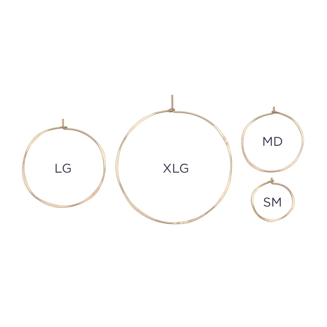 Christine Fail - Small Round Hoops in Yellow Goldfill