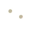 CP Collection - Domed Diamond Disc Stud Earrings