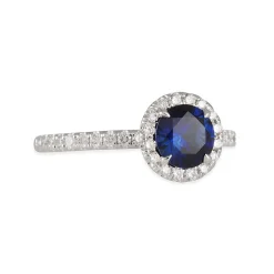 Cp Collection - Small Halo Martini Setting with Blue Sapphire