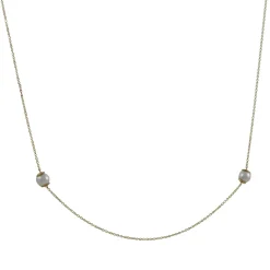 Cp Collections - Double Pearl Clavicle Necklace