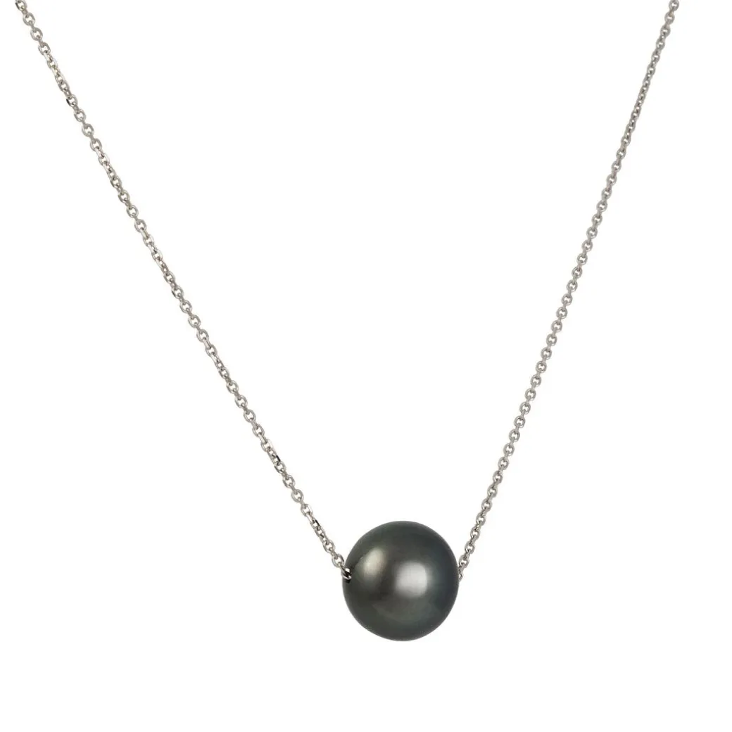 Cp Collections - South Sea Black Tahitian Pearl Pendant Necklace