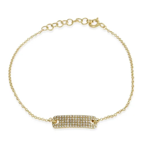 CP Collections - Wide Diamond Tab Bracelet