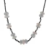 Danielle Welmond - Chalcedony and Rose Quartz Stationed Necklace