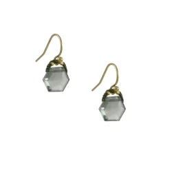 Danielle Welmond - Green Amethyst Hexagon Drop Earrings