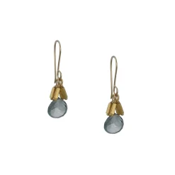 Debbie Fisher - Mystic Quartz with Vermeil Bar Cluster Earrings