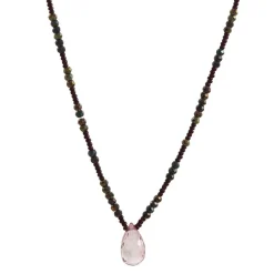 Debbie Fisher - Mystic Topaz Drop with Spinel Necklace