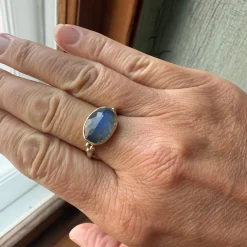 Emily Amey - Rose cut Labradorite Ring