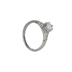 Infinity Collection - Six Prong Engraved Solitaire Band