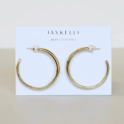 Jaxkelly - Everyday Gold Large Hoop Earrings