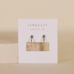 JaxKelly – Mini Sapphire CZ Huggie Hoop