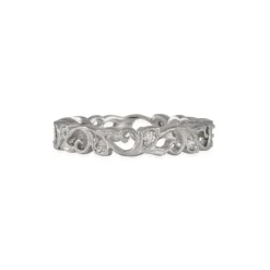 Jolie - Diamond Vine Eternity Band in 18K White Gold