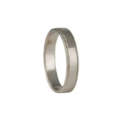 Larry Pauling - Hand Hammered Men's Band with Milligrain Edge