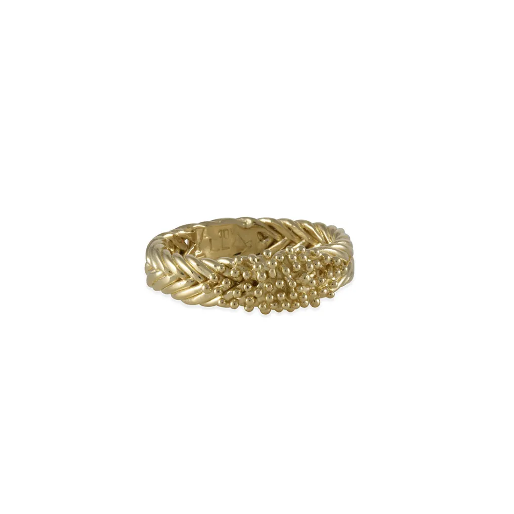 Lindsay Allen - Herringbone Cluster Ring in 10k gold