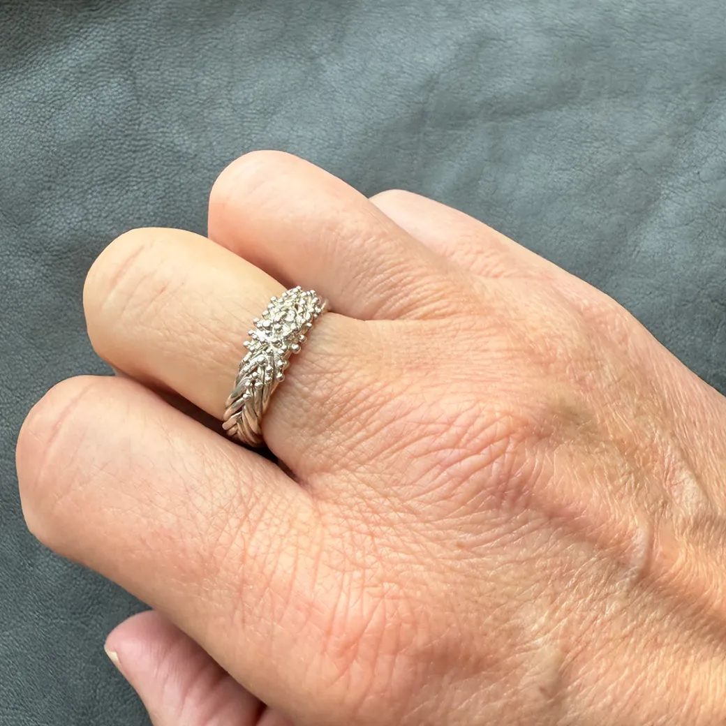 Lindsay Allen - Herringbone Cluster Ring in 10k gold