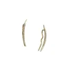 Liven Co. - Curved Ear Climbers With Pave Diamonds in 14K Gold