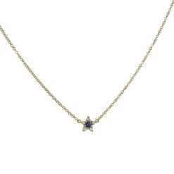 Liven Co. - Flower Necklace with Sapphire