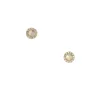 Liven Co – Moonstone and Diamond Halo Stud Earrings