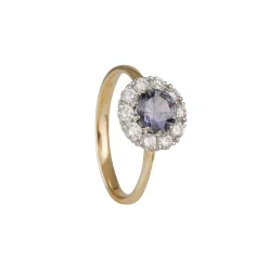 Lori Mclean - Montana Sapphire Diamond Halo Ring