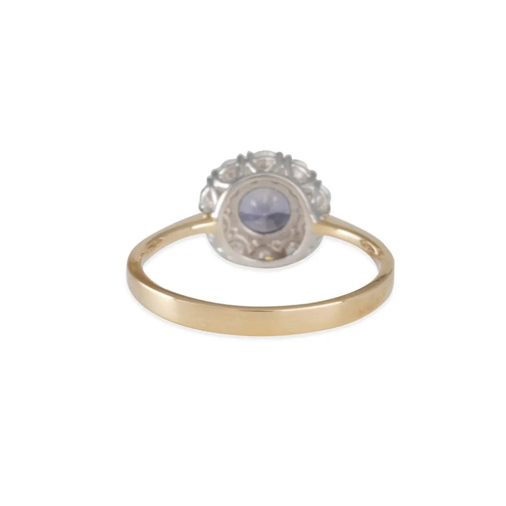 Lori Mclean - Montana Sapphire Diamond Halo Ring