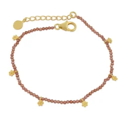 Manjusha - Faceted Garnet Bead Bracelet