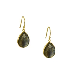 Manjusha – Teardrop Labradorite Earrings