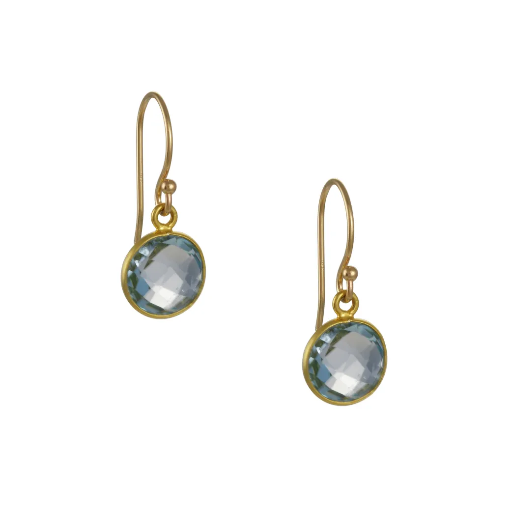Margaret Solow – Blue Topaz Drop Earrings