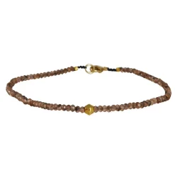 Margaret Solow – Cat’s Eye Beaded Bracelet with 18k Gold Bead