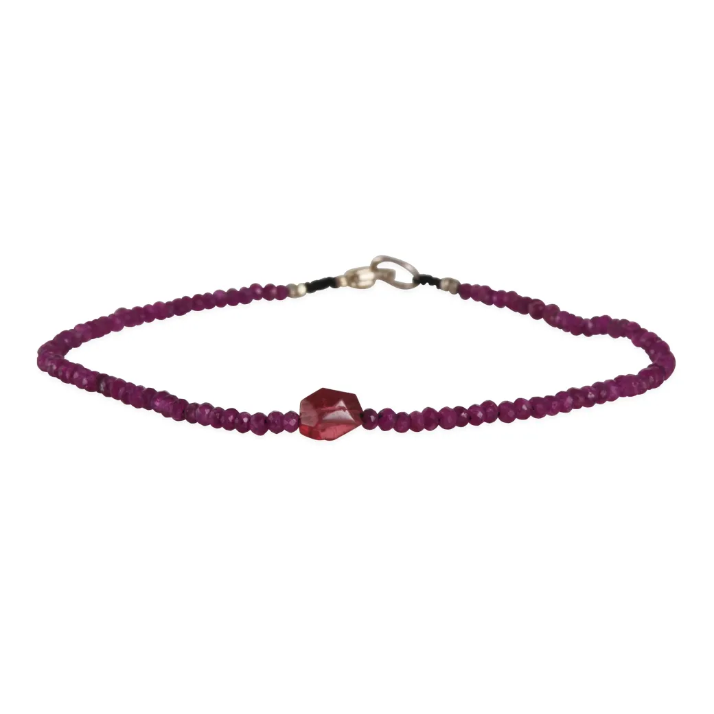 Margaret Solow – Faceted Spinel and Ruby Bracelet