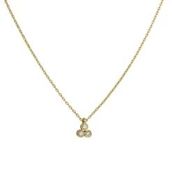 Marian Maurer - Teeny Triple Diamond Pendant Necklace in 18K Gold